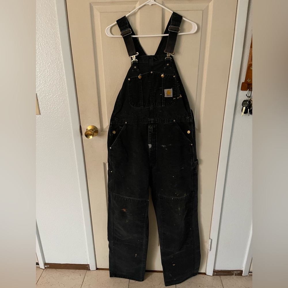 Vintage Carhartt Double knee Overalls Black 32x32